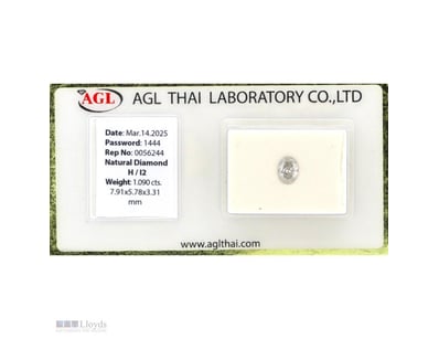 1.090CT CERTIFIED, NATURAL DIAMOND     

Oval Bril...