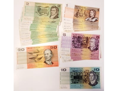 ASSORTED AUSTRALIAN BANK NOTES , INCLUDING $1,$2,$...