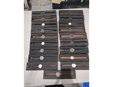 Assortment Of Leather Band Watches. Qty To Box.

S...