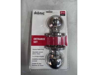 Entrance Set, Chrome Plated Knob, Suitable for 35-...