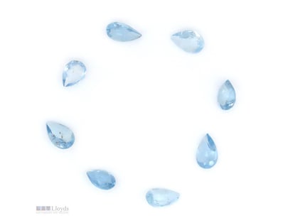 2.16CT TSW X 8, NATURAL BERYL AQUAMARINES     

Pe...