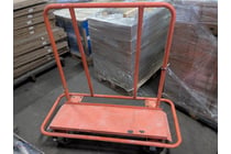 Industrial-grade platform trolley featuring a