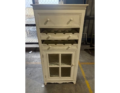 White dresser with cabinet and drawers

Dimensio...