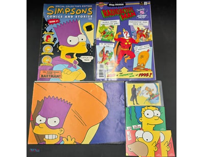 SIMPSONS COMICS & COLLECTIBLES LOT – BARTMAN / RAD...
