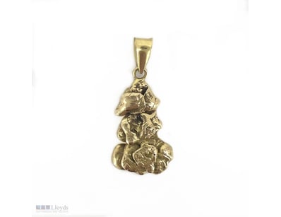 18K YELLOW GOLD, HANDMADE NUGGET PENDANT.      

6...