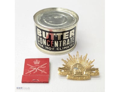 VINTAGE AUSTRALIAN MILITARY BUTTER CONCENTRATE TIN...