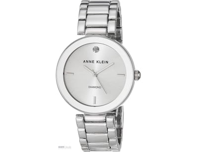 RRP $149 Anne Klein Women's Diamond Dial Silver-To...