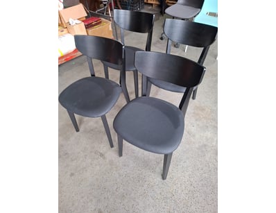 Dining Chairs, Timber Framed, Leather Style Uphols...