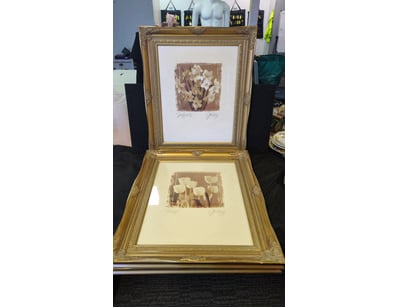 SET OF FOUR FRAMED FLORAL BOTANICAL PRINTS BY SHIR...
