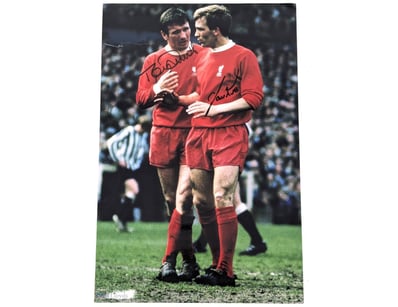 TOMMY SMITH & IAN ROSS HAND SIGNED LIVERPOOL FC FO...