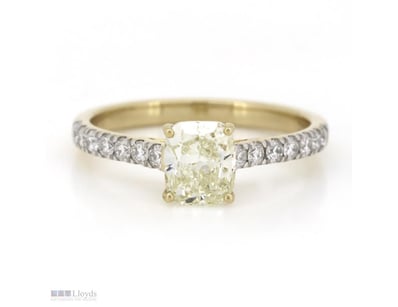14K YELLOW GOLD AND DIAMOND, DRESS RING.      

Th...