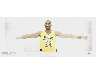 POSTER OF LOS ANGELES LAKERS LEGEND KOBE BRYANT, T...