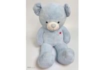 Extra large pale blue plush teddy bear featuring