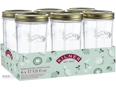 Kilner Wide Mouth Preserve Jar Set 5-Pieces 500ml ...