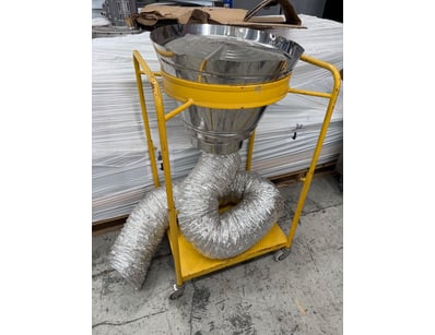 Industrial portable ventilation unit featuring a s...