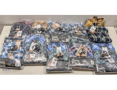 Bulk lot of Swanndri men's full button brushed cot...