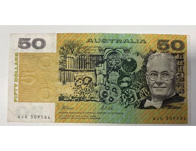 AUSTRALIAN $50 BANKNOTE, R513B (VF)

CV: $75

...