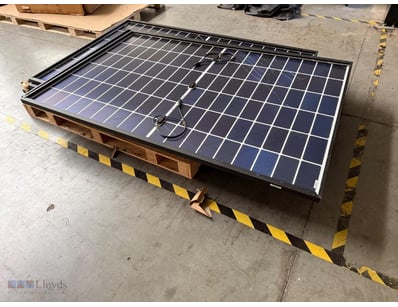Damaged/ Smashes Industrial-grade solar panel arra...