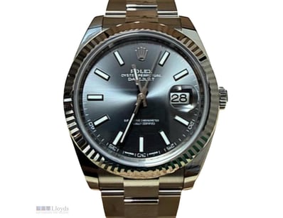 ROLEX DATEJUST 126334 SLATE/RHODIUM DIAL 41MM OYST...