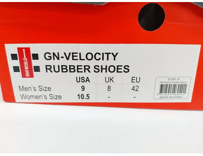GN-Velocity Rubber Shoes, new in box. Red and whit...