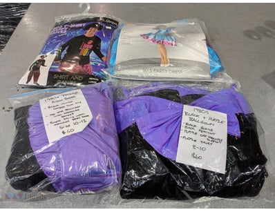 Costumes, 80s Themed costumes, qty to box 

Sold a...