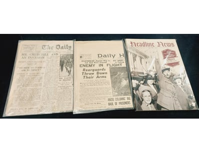 WWII BRITISH NEWSPAPERS COLLECTION - THE DAILY & H...