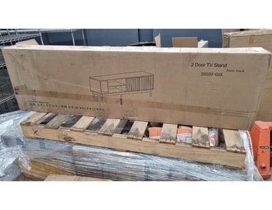 2 Door TV Stand in Brown Peach finish (Model 20509...