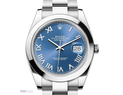 ROLEX DATEJUST 126300 AZZURO BLUE DIAL DIAL 41MM O...