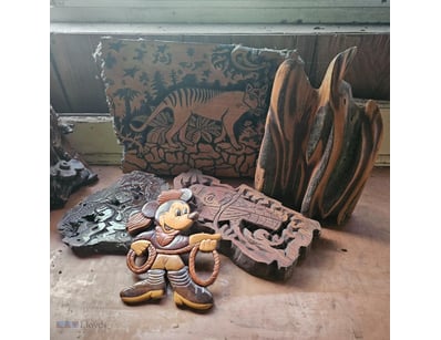 Assorted Hand-Carved Wooden Artwork, SOLD AS LOT

...