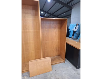 x3 Storage Cupboards, Timber Style, Natural Finish...