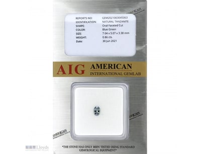 0.86CT NATURAL TANZANITE     

Oval Faceted Cut, B...