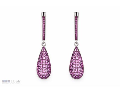 NATURAL PADPARADSCHA SAPPHIRE EARRINGS ON 925 SILV...