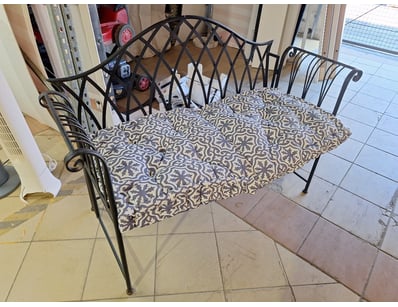 Outdoor Seating, Metal Style, Black Finish

