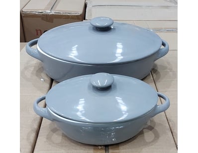 RRP: $129 BOX LOT- Nova brand set of 2 oval casser...