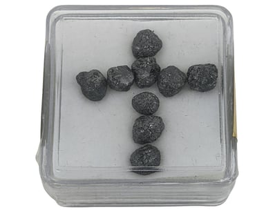 5.04CT NINE-PIECE LOT OF UNMOUNTED NATURAL ROUGH D...
