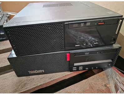 Lot comprises two Lenovo ThinkCentre desktop compu...