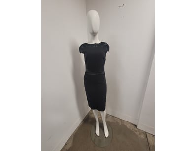 COLLETTE DINNIGAN BLACK SEQUIN COCKTAIL DRESS, SIZ...