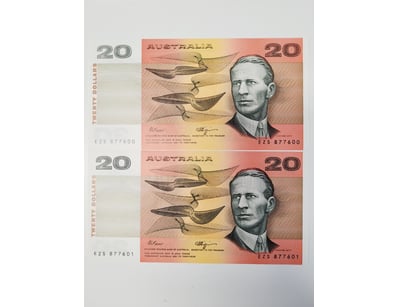 AUSTRALIAN $20 BANKNOTES, R412 (UNC)

CV : $300...