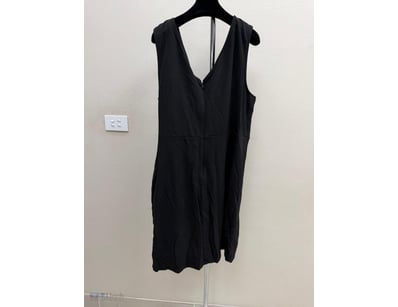 BLACK SLEEVELESS WRAP DRESS WITH COWL NECKLINE

It...