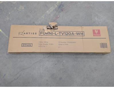 TV unit, white, dimensions unknown, in original pa...