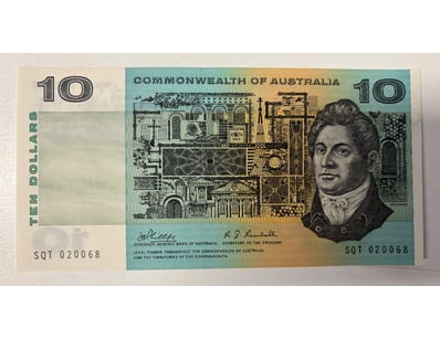 AUSTRALIAN $10 NOTE, R303 (UNC)

CV: $200

Con...