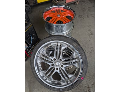 Set of 4 AU Racing Mag Wheels/ Rims & 1 Nankang Ty...