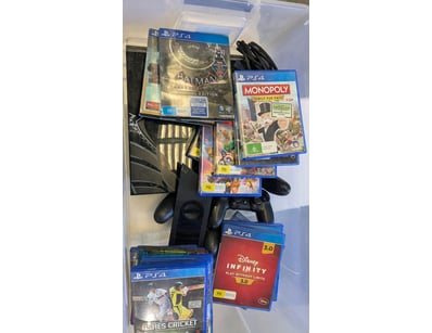 Comprehensive PS4 gaming collection featuring a Pl...