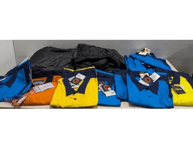 Bulk lot of high-visibility safety workwear in var...