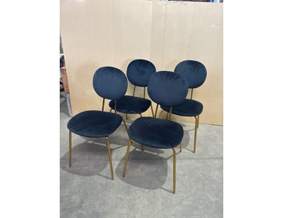 Set of 4 contemporary dining chairs featuring dist...