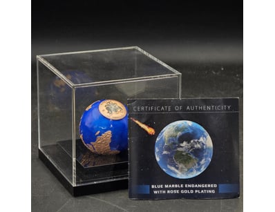 BARBADOS 2022 BLUE MARBLE ENDANGERED $5 SILVER COI...