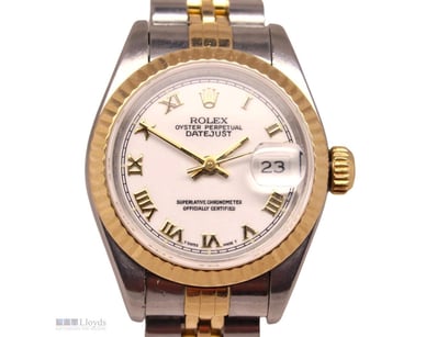ROLEX DATEJUST 26 26MM YELLOW ROLESOR 69173 AUTOMA...
