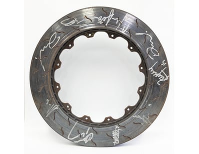 SIGNED BRAKE DISC ROTOR - MOTORSPORT MEMORABILIA, ...