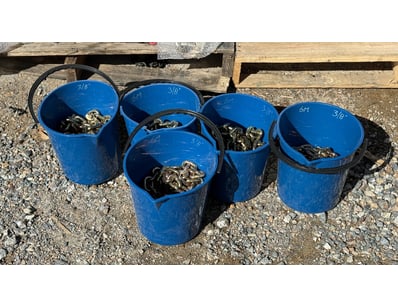 Lot of 5 Car Chains, 3/8” 6M Chains 

BID PER EACH...