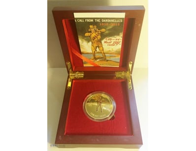 1915-2015 1 OUNCE COLOURED COIN PRESENTED IN AN AW...